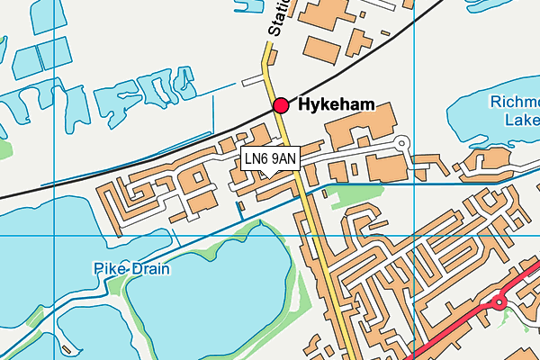 LN6 9AN map - OS VectorMap District (Ordnance Survey)