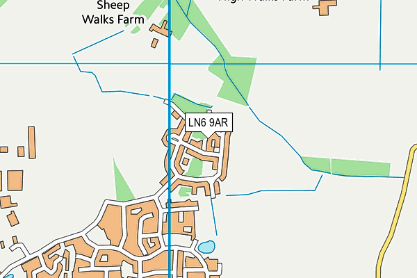 LN6 9AR map - OS VectorMap District (Ordnance Survey)