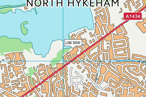 LN6 9AW map - OS VectorMap District (Ordnance Survey)