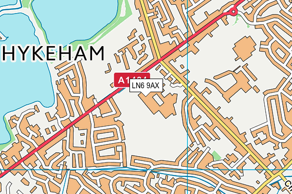 One Nk map (LN6 9AX) - OS VectorMap District (Ordnance Survey)