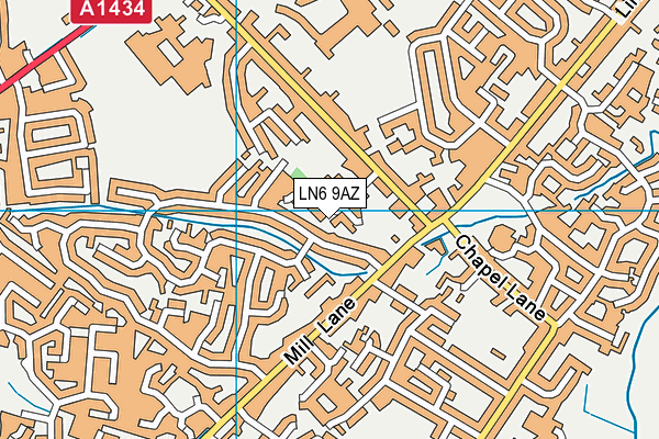 LN6 9AZ map - OS VectorMap District (Ordnance Survey)