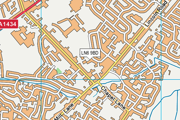 LN6 9BD map - OS VectorMap District (Ordnance Survey)