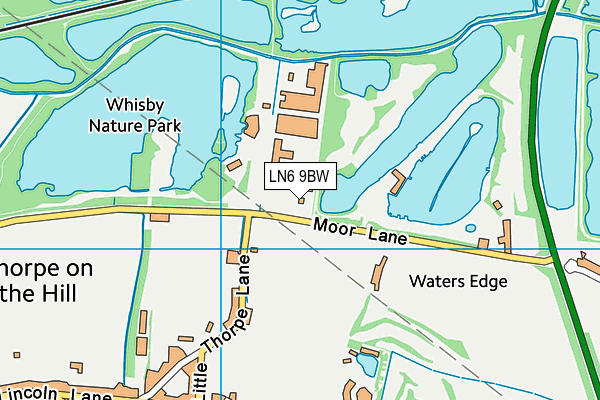 Lincoln Golf Centre map (LN6 9BW) - OS VectorMap District (Ordnance Survey)