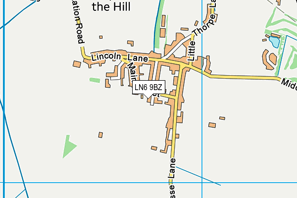 LN6 9BZ map - OS VectorMap District (Ordnance Survey)