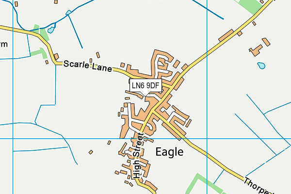 LN6 9DF map - OS VectorMap District (Ordnance Survey)