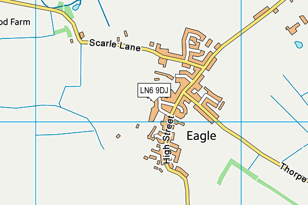 LN6 9DJ map - OS VectorMap District (Ordnance Survey)