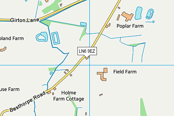 LN6 9EZ map - OS VectorMap District (Ordnance Survey)