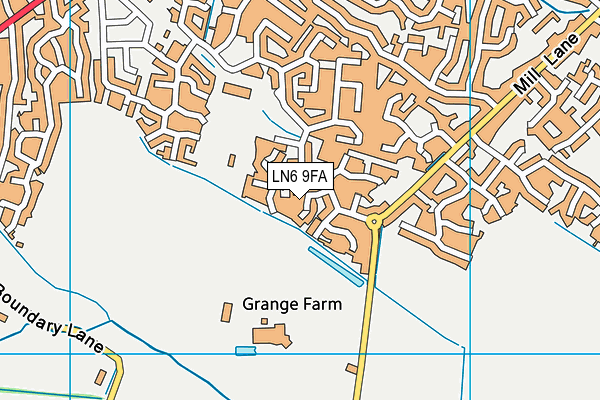 LN6 9FA map - OS VectorMap District (Ordnance Survey)