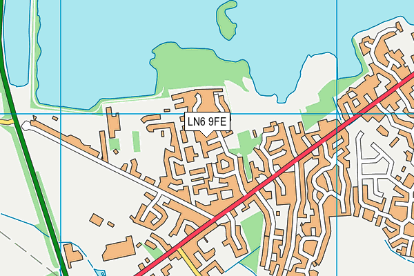 LN6 9FE map - OS VectorMap District (Ordnance Survey)