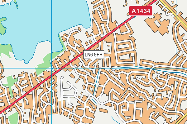 LN6 9FH map - OS VectorMap District (Ordnance Survey)