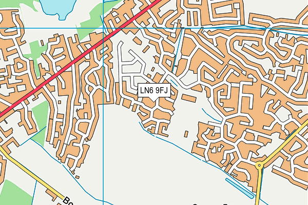 LN6 9FJ map - OS VectorMap District (Ordnance Survey)