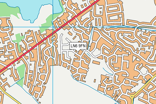 LN6 9FN map - OS VectorMap District (Ordnance Survey)