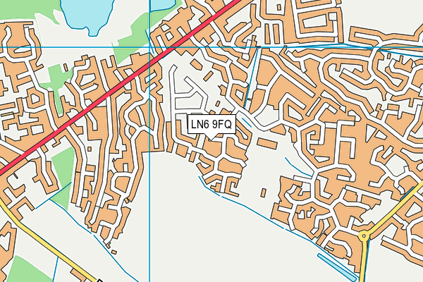 LN6 9FQ map - OS VectorMap District (Ordnance Survey)