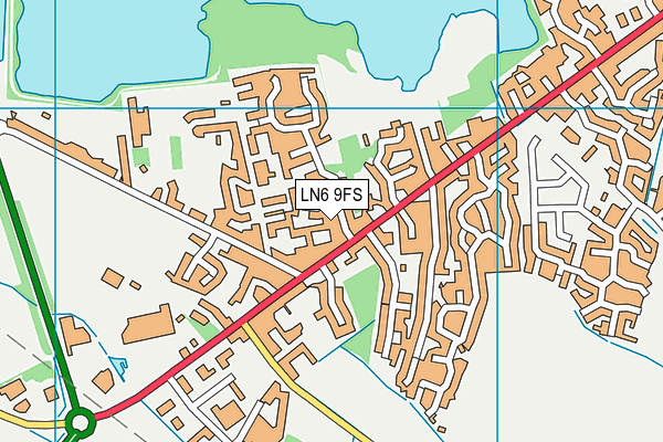 LN6 9FS map - OS VectorMap District (Ordnance Survey)