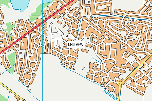 LN6 9FW map - OS VectorMap District (Ordnance Survey)