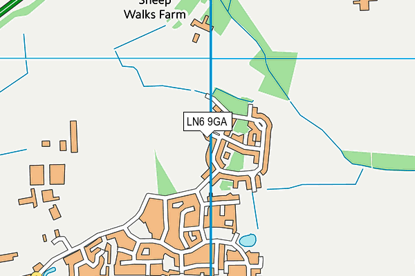 LN6 9GA map - OS VectorMap District (Ordnance Survey)