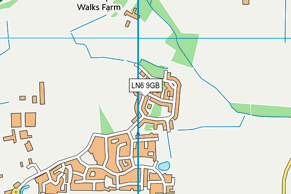 LN6 9GB map - OS VectorMap District (Ordnance Survey)
