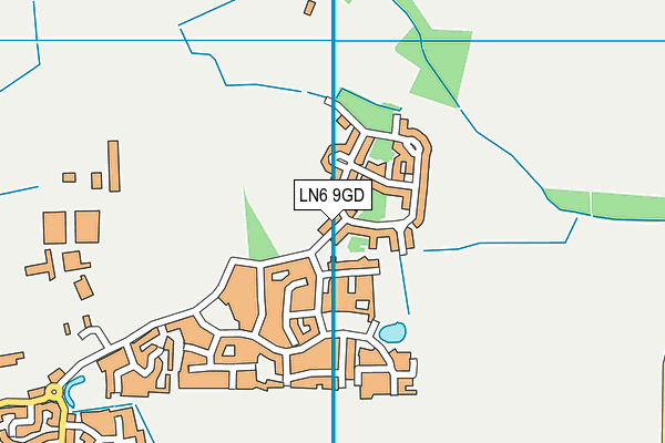 LN6 9GD map - OS VectorMap District (Ordnance Survey)