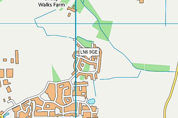 LN6 9GE map - OS VectorMap District (Ordnance Survey)