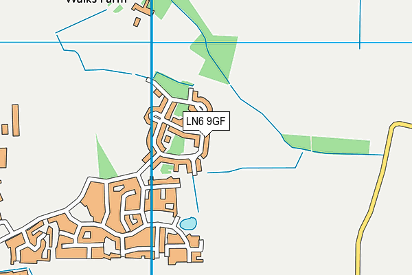 LN6 9GF map - OS VectorMap District (Ordnance Survey)