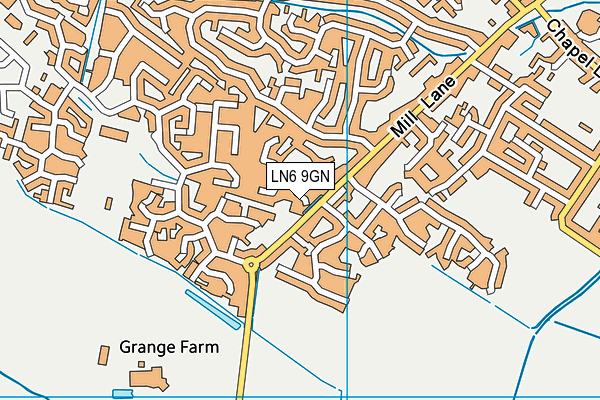 LN6 9GN map - OS VectorMap District (Ordnance Survey)