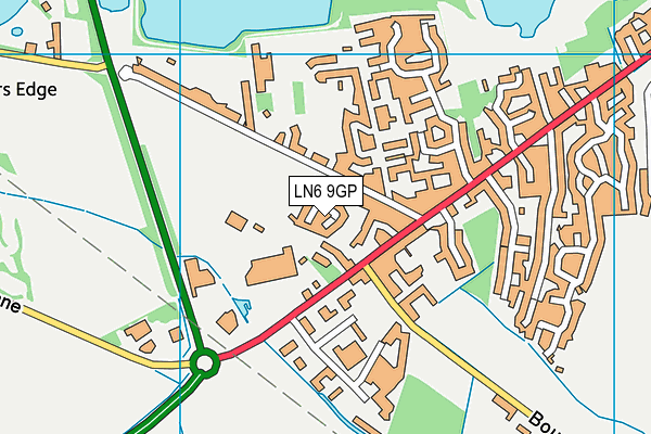 LN6 9GP map - OS VectorMap District (Ordnance Survey)