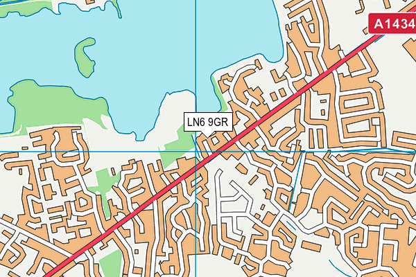 LN6 9GR map - OS VectorMap District (Ordnance Survey)