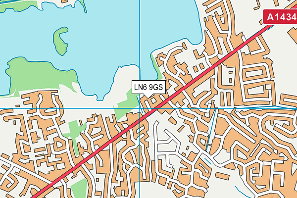 LN6 9GS map - OS VectorMap District (Ordnance Survey)