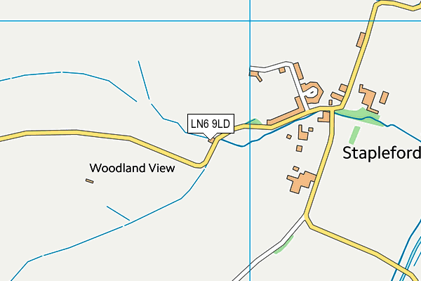 LN6 9LD map - OS VectorMap District (Ordnance Survey)
