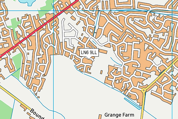 LN6 9LL map - OS VectorMap District (Ordnance Survey)