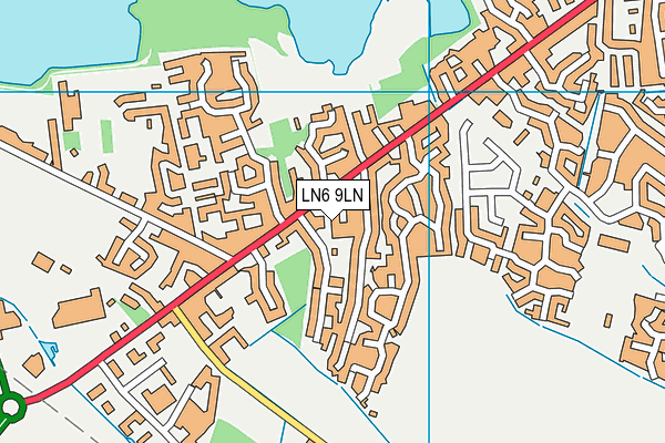 LN6 9LN map - OS VectorMap District (Ordnance Survey)