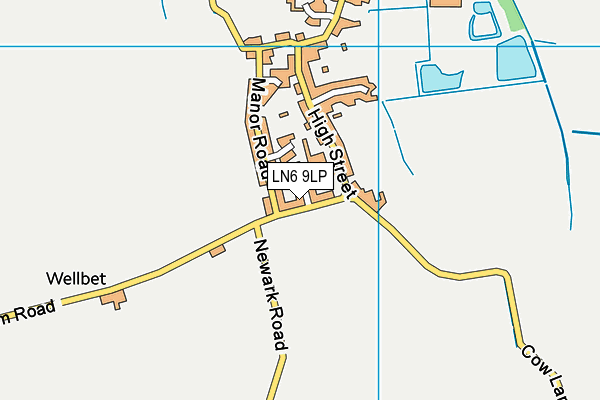 LN6 9LP map - OS VectorMap District (Ordnance Survey)