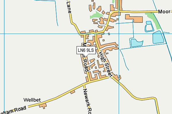 LN6 9LS map - OS VectorMap District (Ordnance Survey)