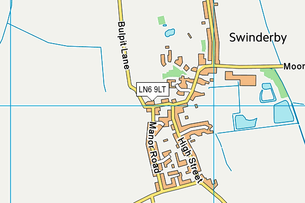 LN6 9LT map - OS VectorMap District (Ordnance Survey)