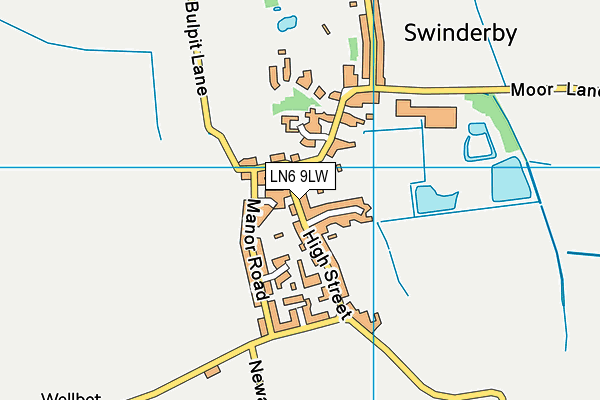 LN6 9LW map - OS VectorMap District (Ordnance Survey)