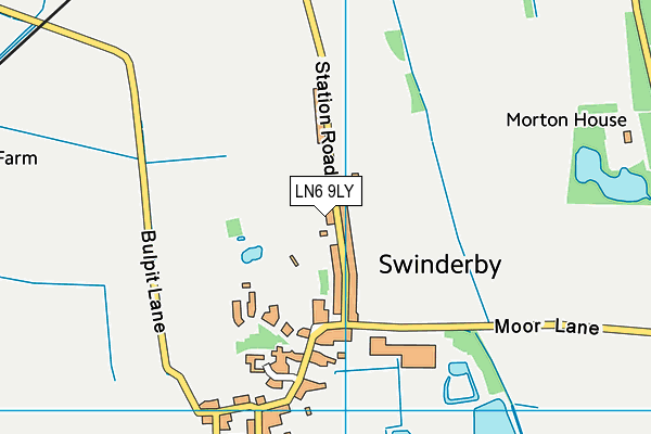 LN6 9LY map - OS VectorMap District (Ordnance Survey)