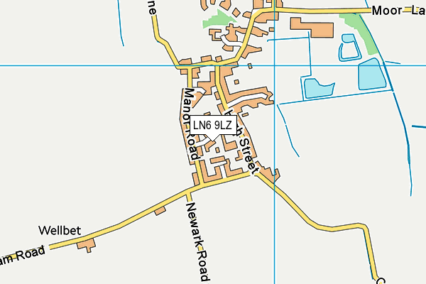 LN6 9LZ map - OS VectorMap District (Ordnance Survey)