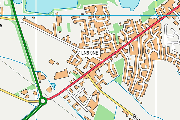 LN6 9NE map - OS VectorMap District (Ordnance Survey)