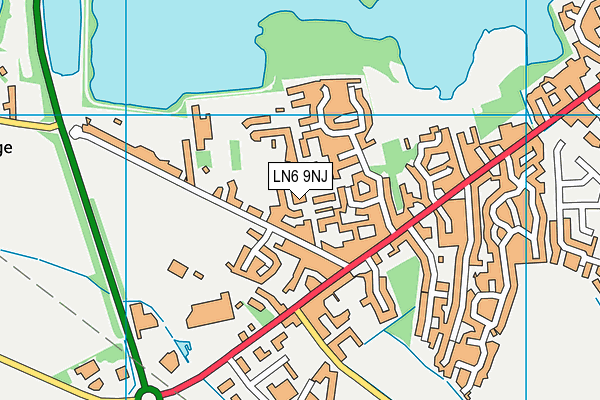 LN6 9NJ map - OS VectorMap District (Ordnance Survey)