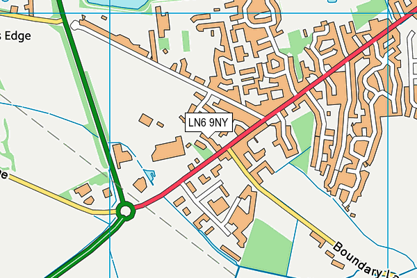 LN6 9NY map - OS VectorMap District (Ordnance Survey)
