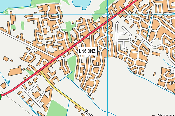 LN6 9NZ map - OS VectorMap District (Ordnance Survey)