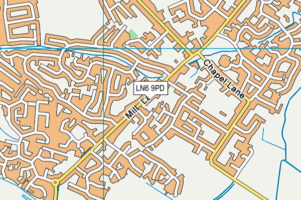 LN6 9PD map - OS VectorMap District (Ordnance Survey)