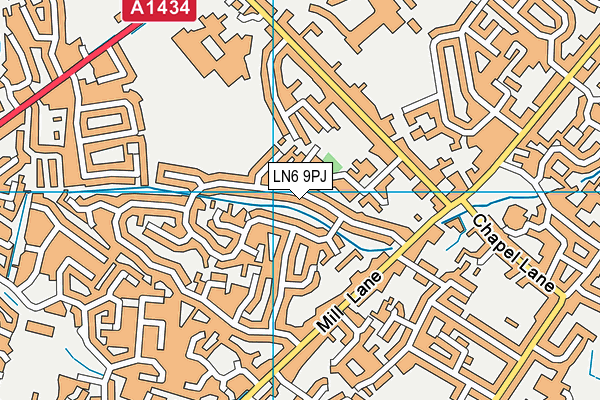 LN6 9PJ map - OS VectorMap District (Ordnance Survey)