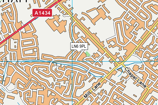 LN6 9PL map - OS VectorMap District (Ordnance Survey)