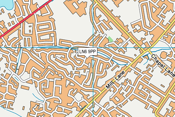 LN6 9PP map - OS VectorMap District (Ordnance Survey)