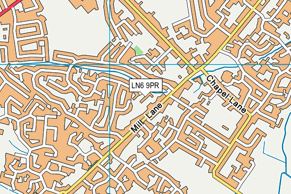 LN6 9PR map - OS VectorMap District (Ordnance Survey)