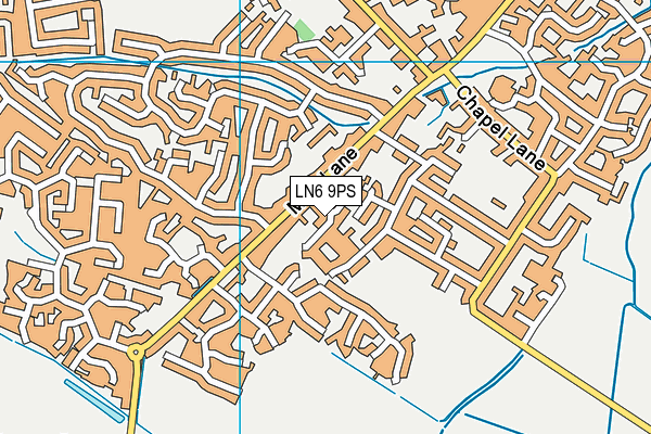 LN6 9PS map - OS VectorMap District (Ordnance Survey)