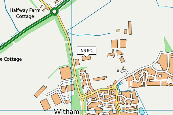 LN6 9QJ map - OS VectorMap District (Ordnance Survey)