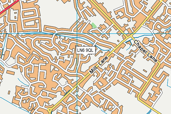 LN6 9QL map - OS VectorMap District (Ordnance Survey)