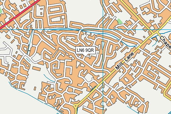 LN6 9QR map - OS VectorMap District (Ordnance Survey)